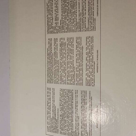 Vintage Clover Leaf table mats 6mats made in United Kingdom - Picture 9 of 9